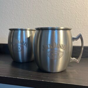 Set of 2 Jack Daniel's Tennessee Mule Stainless Steel Mugs